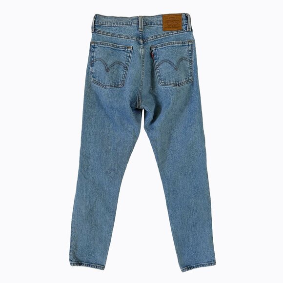 Levi's Denim - Levi’s Button-Fly Wedgie Straight Blue Jeans Distressed Thrashed 90s Y2K Sz 24
